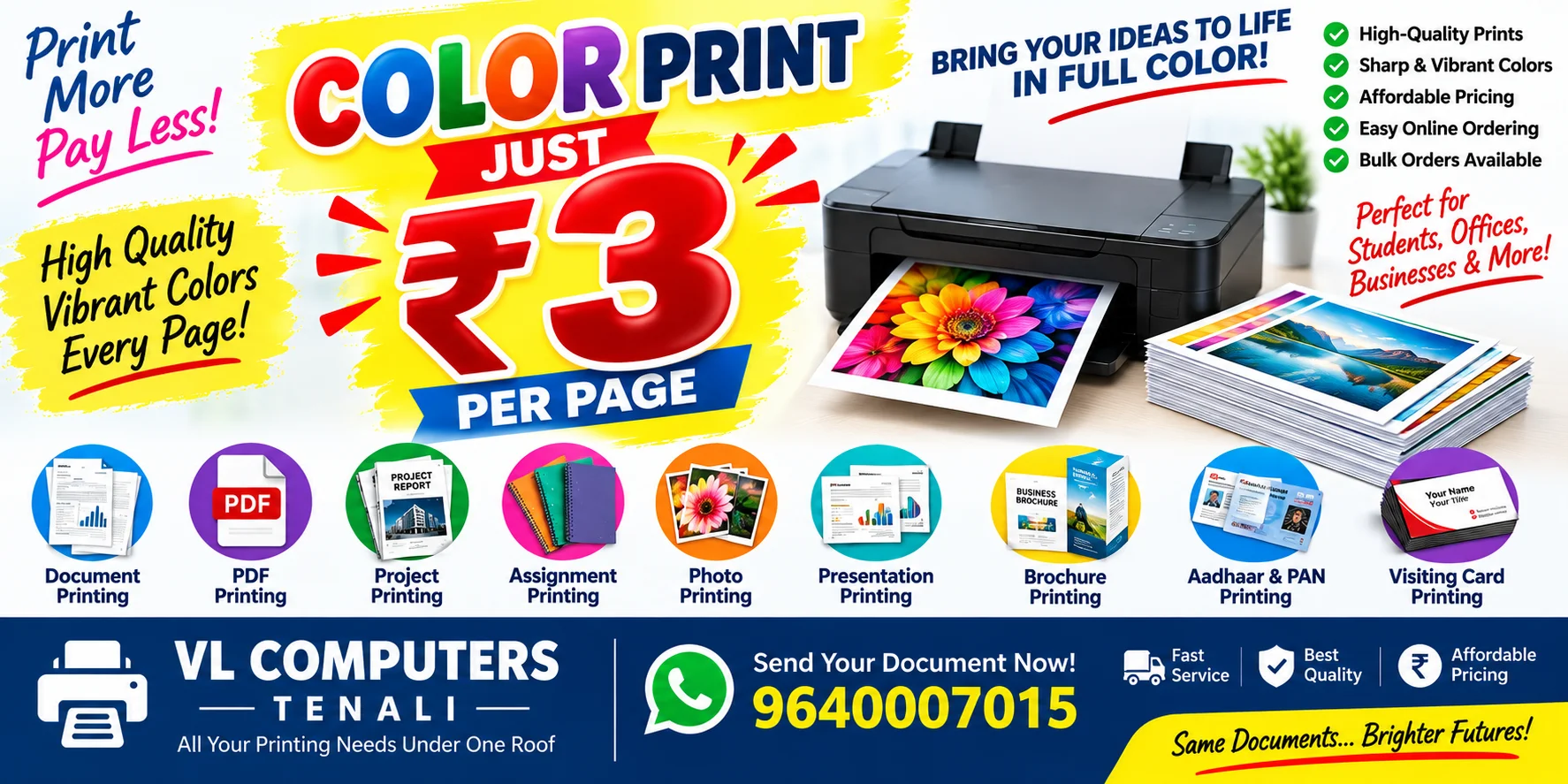 Color Print Just Rs 3 Per Page in Nellore