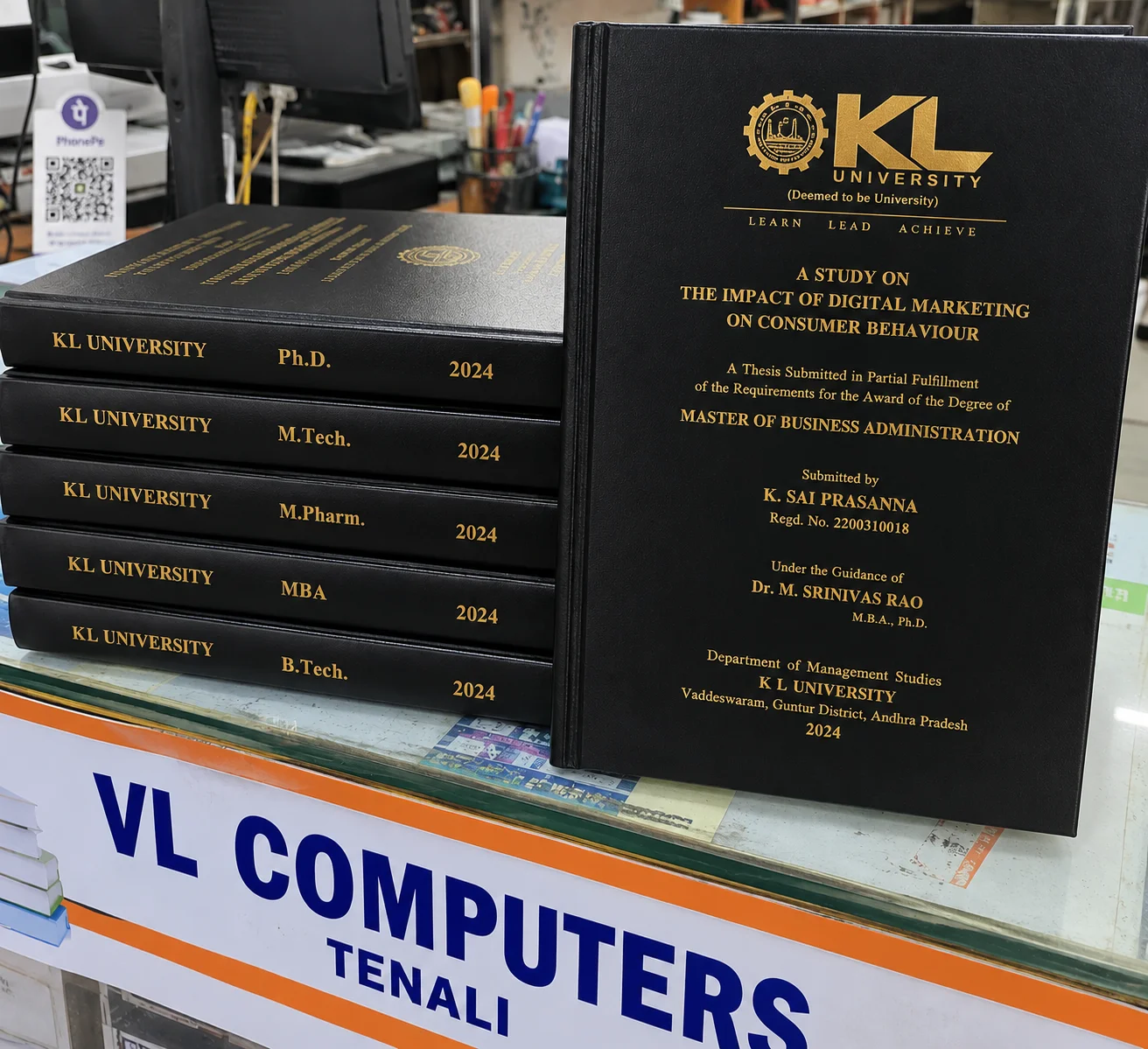 PROJECT PRINTING AND BINDING — VL COMPUTERS Commercial Services
